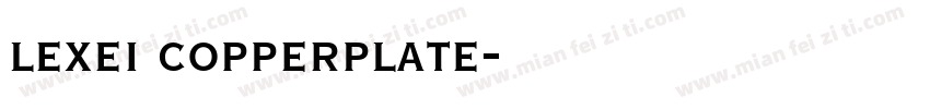 lexei copperplate字体转换
